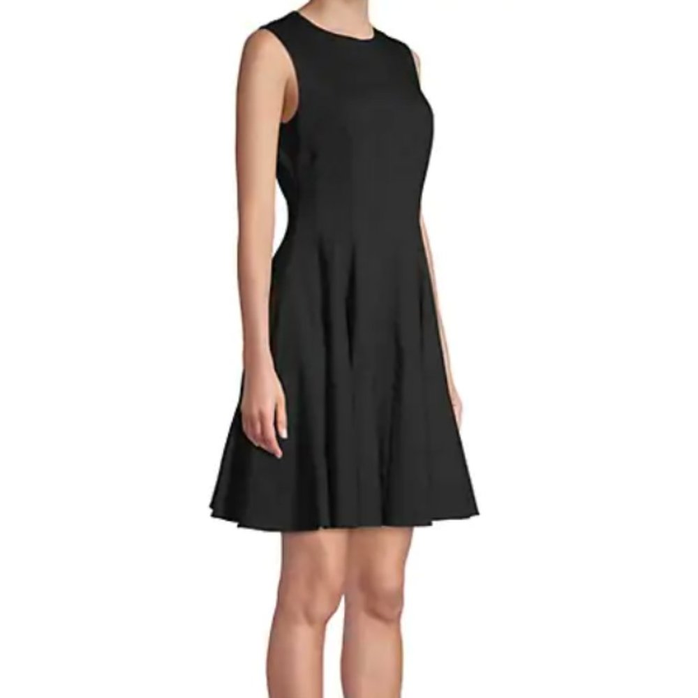 Theory Peplum Sleeveless Black Dress